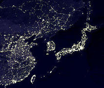 北朝鮮の夜