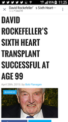 デビル・ロックフェラー９９歳が６回目の心臓移植とは本当でしょうか?